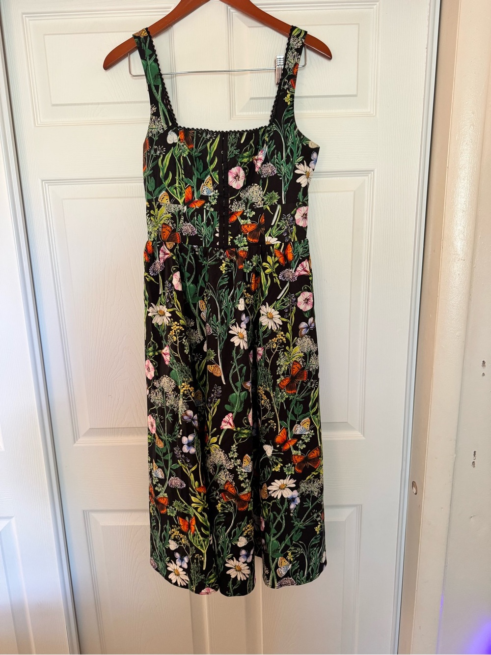 Girls Black Floral Butterfly Sundress